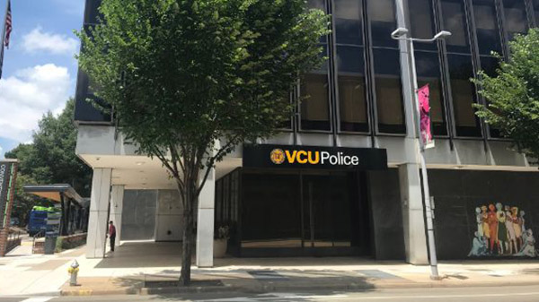 Photo of the VCU Police Department headquarters at 224 E. Broad Street in Richmond, Va. 